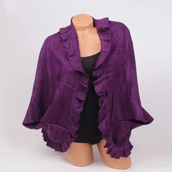 Image 1 of Кашмирено болеро в лилаво с къдрички