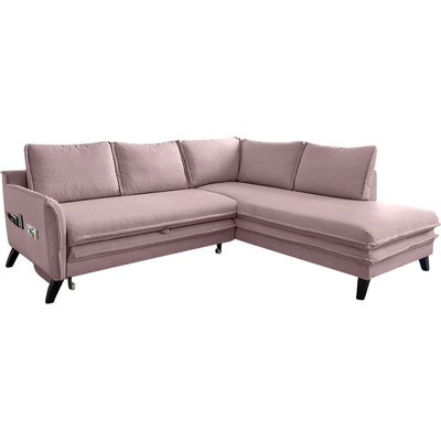 Miuform Ъглов разтегателен диван в прахово розово L, десен ъгъл Charming Charlie - Miuform (Charming Charlie 2QL-HAEECR LIN10)