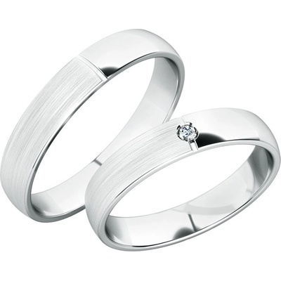 Snubní prsteny bílé zlato SP-244B