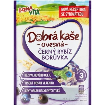 Bonavita Dobrá kaša ovsená čučoriedka a čierne ríbezle 55 g