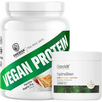 Swedish Supplements Swedish Vegan Protein Deluxe | + OstroVit Spiruline 1000 tabs FREE
