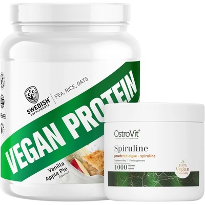 Swedish Supplements Swedish Vegan Protein Deluxe | + OstroVit Spiruline 1000 tabs FREE