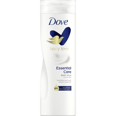 Dove Body Love Essential Care hydratační mléko pro suchou pokožku 400 ml