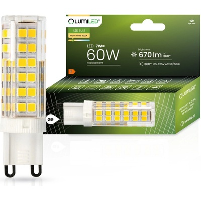 Lumiled LED žiarovka G9 s päticou 7W = 60W 670lm 3000K Warm 360°