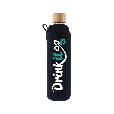 Drink it Sklenená s neoprénovým obalom Klasik 350ml