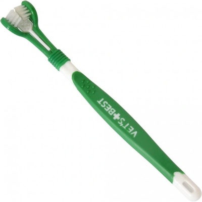Vet's Best Triple Headed Toothbrush zubná kefka pre psov trojitá hlava