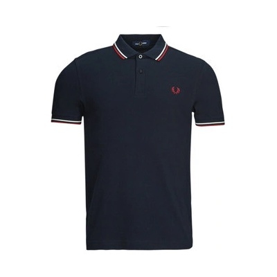 Fred Perry polokošele s krátkym rukávom Twin modré