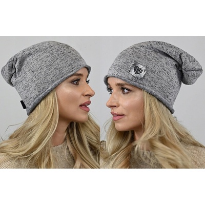 Fashionweek bavlněná dámská čepice beanie šmoulinka ZIZIW-WZ15 Šedá