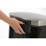 EKO-Europe EKO Кош за отпадъци с педал SHELL - 30 литра - черен (EKO 921830 - Black) - luxdom