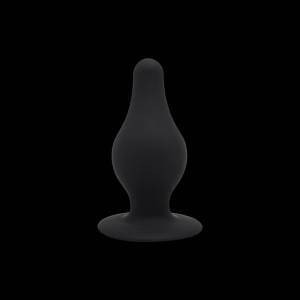 Boss of Toys Silicone Butt Plug Gladki Black Plug