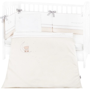 KikkaBoo Бебешки спален комплект с бродерия 6 части 60/120 Dream Big Beige (41101060127) - tary