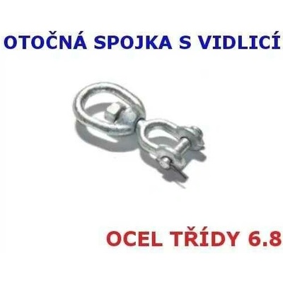 Otočné oko s vidlicí G-403, M16 / 1600 kg, žárový zinek