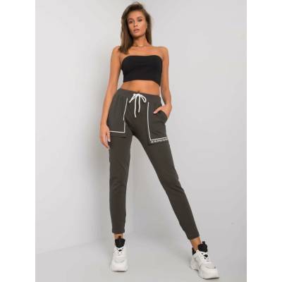 Sweatpants-RV-DR-7035.70-dark khaki hnedá RELEVANCE