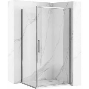 Rea Квадратна ъглова душ кабина с летящи врати Rea Rapid Swing 100x100 см (5902557382354)