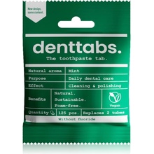 Denttabs Natural Tablets without Fluoride bez fluoridu v tabletách Mint 125 tbl