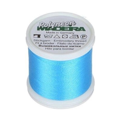 Vyšívací nitě PES Madeira Polyneon (400m) barva 1893 crystal blue