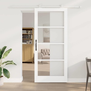 vidaXL Преплъзваща се врата ORKDAL 93 x 211 см Бяло (3332094)