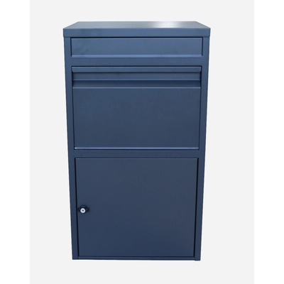 Box na balíky s prepadovou lištou, H = 720 mm, RAL 7016