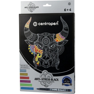 Vymaľovánka CENTROPEN set antistress 9390/10+2590/4+6