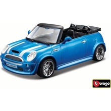 Bburago Mini Cooper S Cabriolet metalíza modrá 1:32