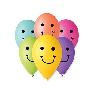 Balón, 30 cm, smiley, rôzne farby, .