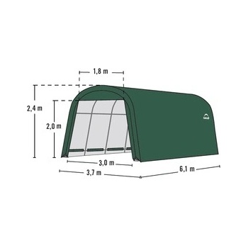 ShelterLogic 62760EU plachtová garáž 3,7 x 6,1 m