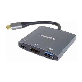 PremiumCord Adapter PremiumCord USB-C to HDMI, USB3.0, PD, 4K and FULL HD 1080p resolution