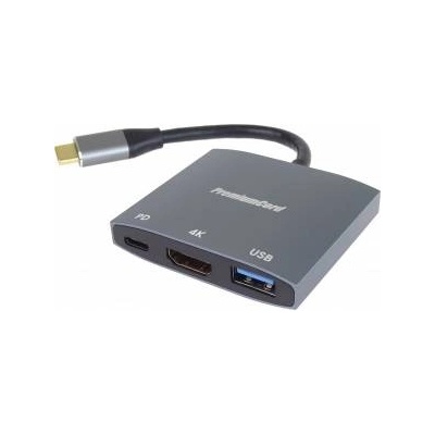PremiumCord Adapter PremiumCord USB-C to HDMI, USB3.0, PD, 4K and FULL HD 1080p resolution
