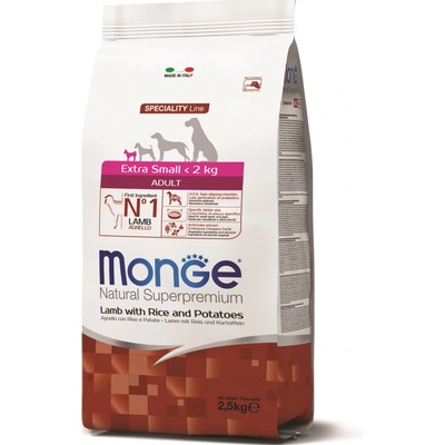 Monge Speciality Line Extra Small Adult jahňacina ryža a zemiaky 2,5 kg