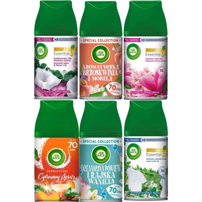 Air Wick NÁPLNE DO OSVIEŽOVAČA VZDUCHU SADA MIX 6 KUSOV NÁPLŇ 250 ml