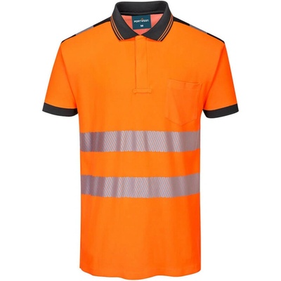 Portwest Polokošile PW317 krátký rukáv reflexní Oranžová/čierna 5XL