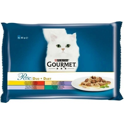 Gourmet Perle Multipack Duo kapsičky pro kočky hovězí s kuřetem 4x85 g