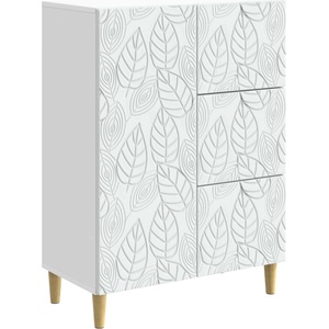 vidaXL Служебен шкаф Бяло 66 x 34, 5 x 90 см Инженерна дървесина (895085)