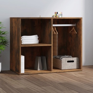 vidaXL Шкаф за гримиране, Опушен дъб, 80x40x65 см, инженерно дърво (820505)