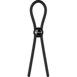Nexus Forge Single Adjustable Lasso Silicone Cock Ring Black