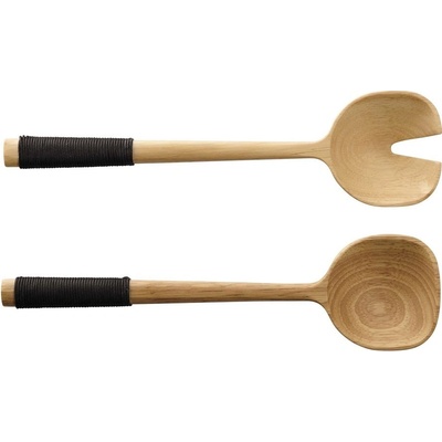 Příbor na salát Asa Selection WOODLIGHT s černou rukojetí D.31cm SET/2 ks