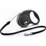 flexi Original каишка, черен дизайн, черна S - 5 м, до 12 кг - шнур