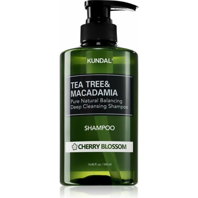 KUNDAL Tea Tree & Macadamia Deep Cleansing Shampoo Cherry Blossom 500 ml