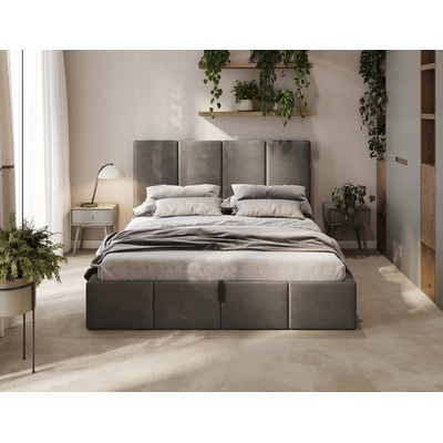 ComfortMatrace Valencia so zdvíhacím roštom a úložným priestorom výška čela 88 cm grafitová