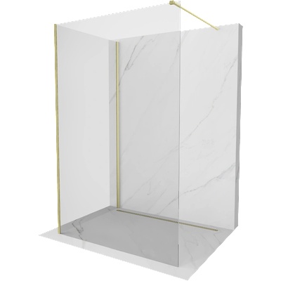 Mexen Kioto параван за душ Walk-in 110 x 110 cm, прозрачен, златисто четкан - 800-110-212-55-00-110 (800-110-212-55-00-110)
