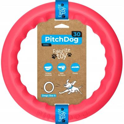 PitchDog provazy a kolečka aportovací kroužek růžová 30 cm