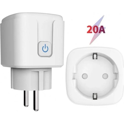 Tuya смарт контакт с измерване на енергия, 100-250VAC 20A 4200W