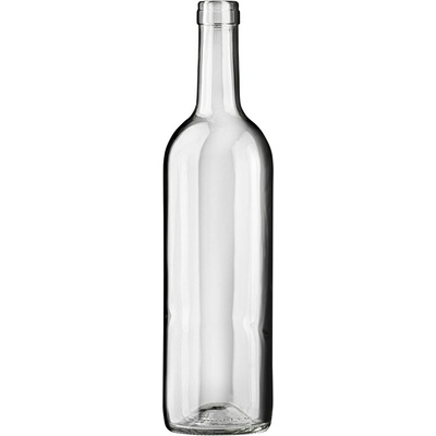Skleněná lahev Bordeaux70 čirá 750 ml - zátka