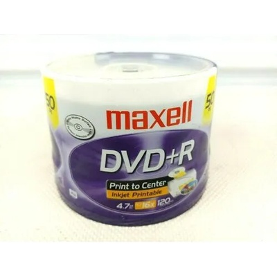 Maxell DVD-R MAXELL, 4, 7 GB, 16x, Printable, 50 pk cake box (ML-DDVD-R-50PR)