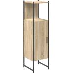 vidaXL Шкаф за баня Бежово 33 x 33 x 120, 5 см Инженерна дървесина (868043)