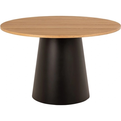 Actona Кръгла масичка за кафе в черен и естествен цвят с дъбов плот ø 120 cm Soli - Actona (H000023542)