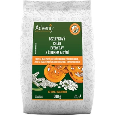 Adveni Bezlepkový chléb Everyday s dýňovou moukou 0,5 kg