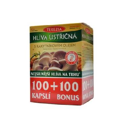 Terezia Company Hlíva ústřičná se 100% rakytníkovým olejem 100 kapslí + 100 kapslí ZDARMA
