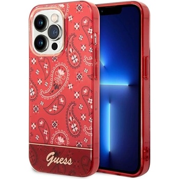GUESS Кейс Guess GUHCP14LHGBNHR за iPhone 14 Pro 6.1"", червен / червен, твърд, Bandana Paisley (GUE002200-0)