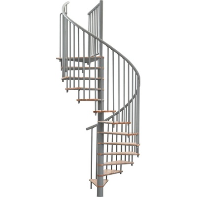 Minka STAIRS Kombinované točité schodiště Switch buk/šedá pr. 160 cm